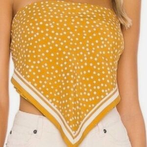 Anthropologie Cleobella Marigold Polka Dot Scarf